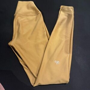 Alo Yoga Gold High Waisted Leggings XXS Stretch